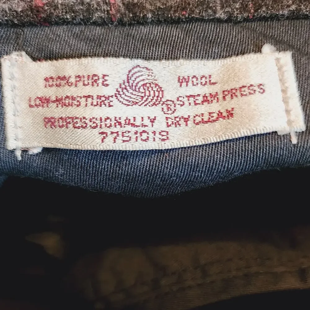 Frank Stella Mens Pure Wool Gray Cuff Hem Straight Leg Striped Plaid Pants 30